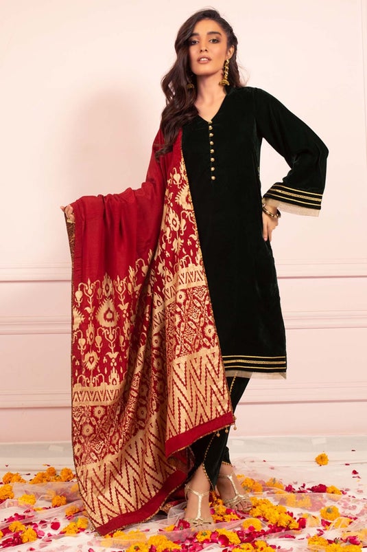 Embroidered Chiffon 2 Suit